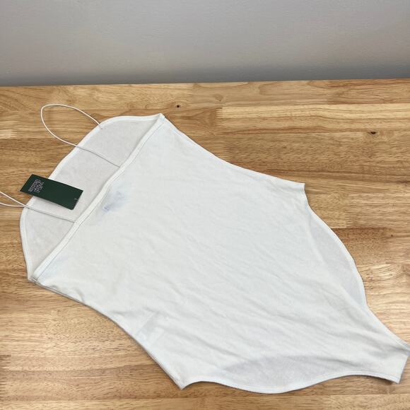 Wild Fable Women's White Spaghetti Strap Bodysuit - Size Medium - NWT - Picture 6 of 8